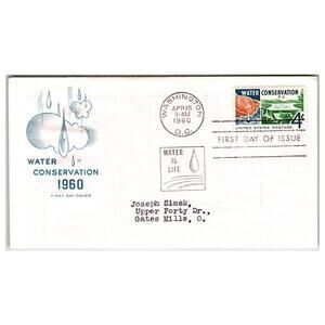 Scott #1170 1960 Water Conservation Stamp First Day Cover FDC Unaddressed